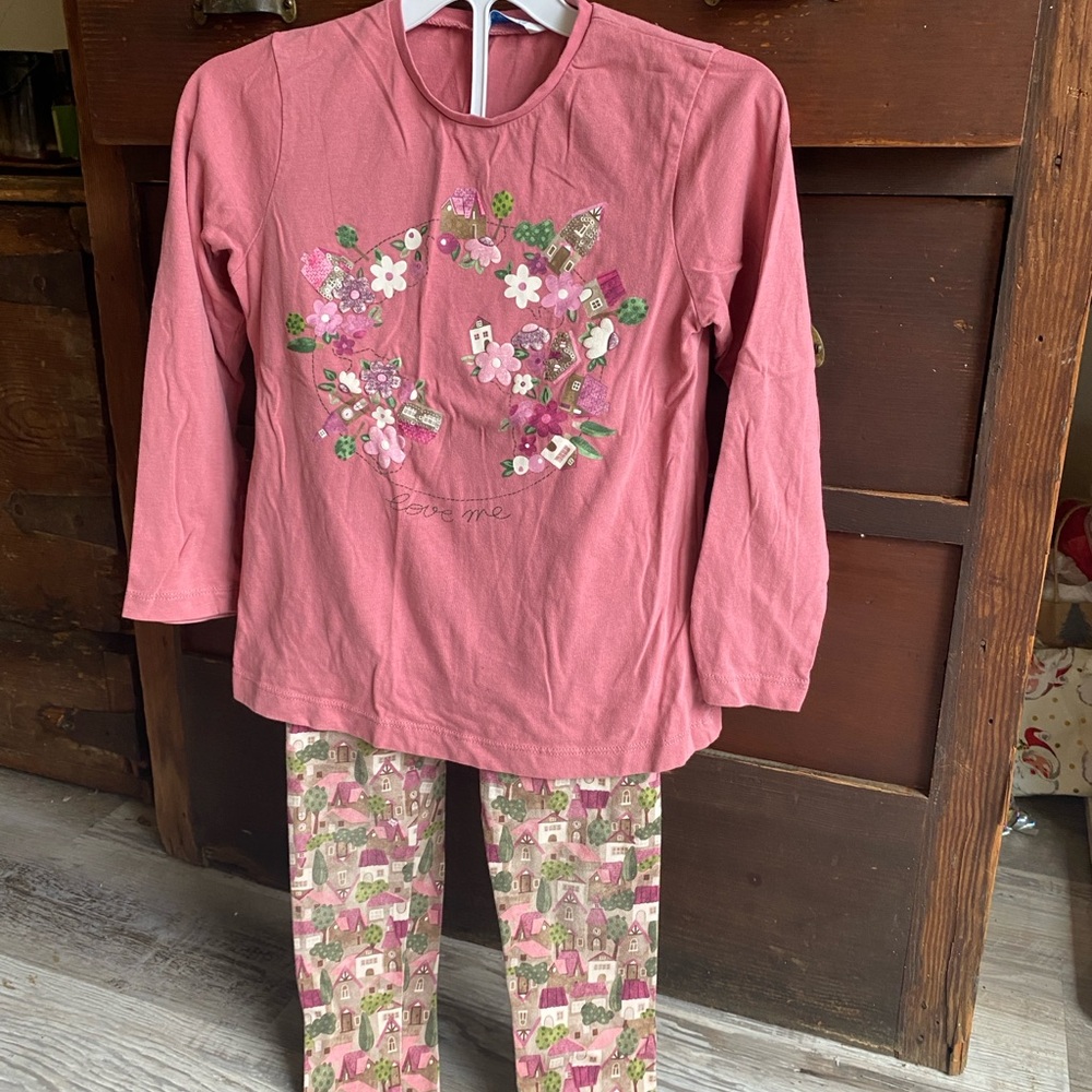 Mayoral Boutique Pink Floral Kids Matching Set